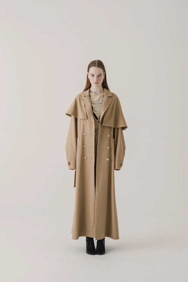 新品　Eaphi ASYMMETRY CAPE TRENCH COAT