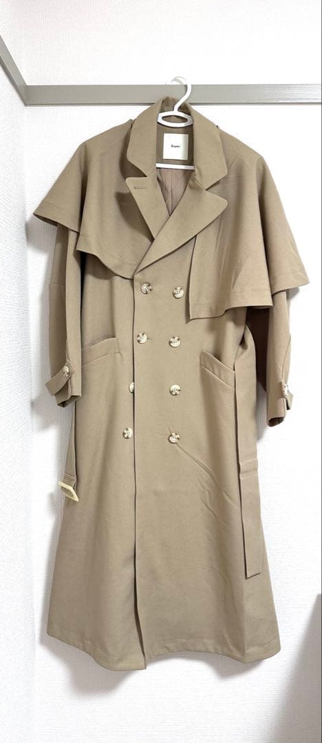 新品　Eaphi ASYMMETRY CAPE TRENCH COAT