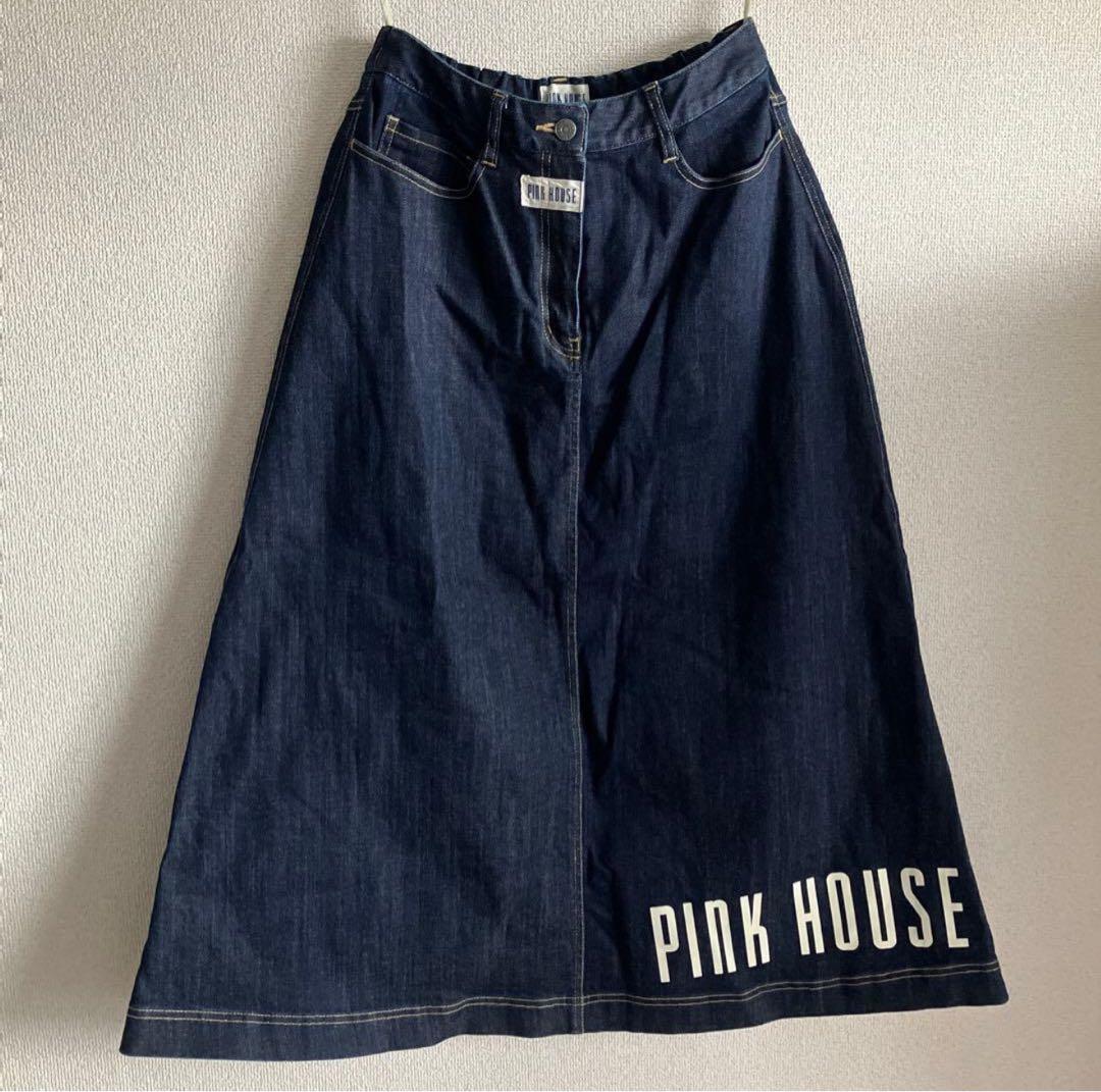 美品　PINK HOUSE インディゴデニム ロングスカート