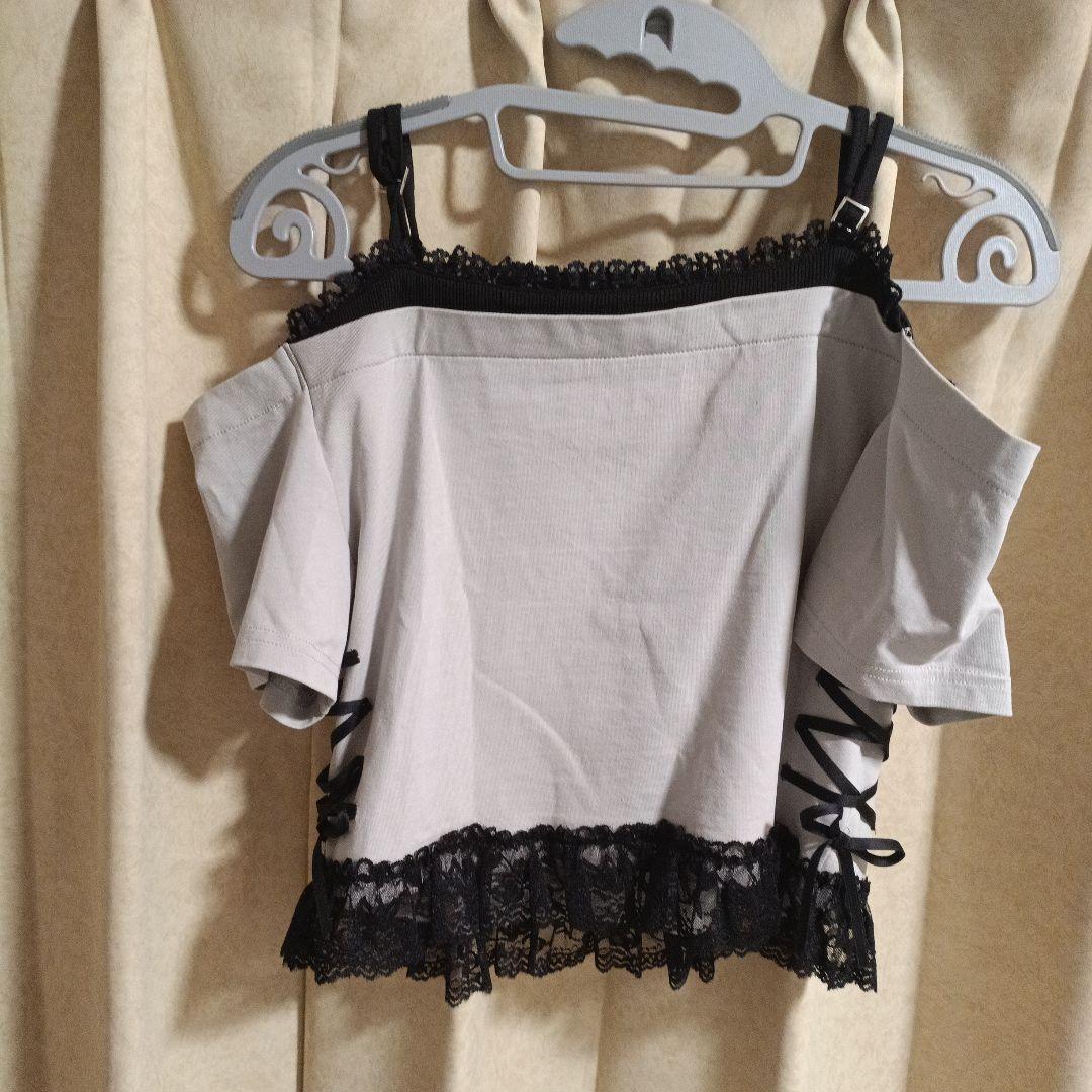 DimMoire ディムモアール キャミオフショルT【Gray 】 Lサイズ