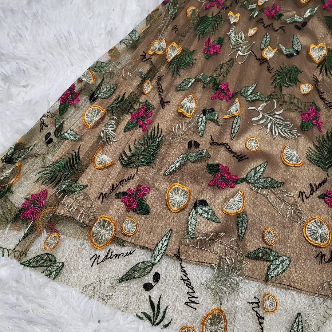 Diagram　GRACE CONTINENTAL　フルーツ刺繍プリーツスカート