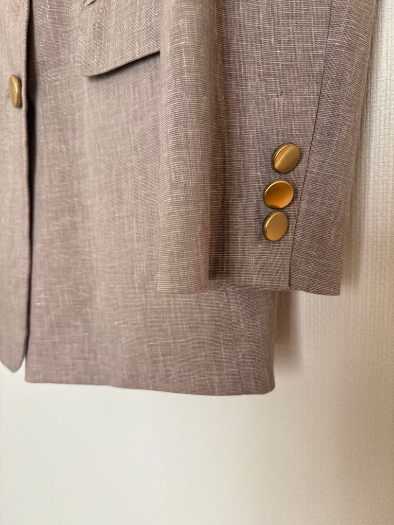 NOBLE / 麻ストレッチダブルブレストジャケット