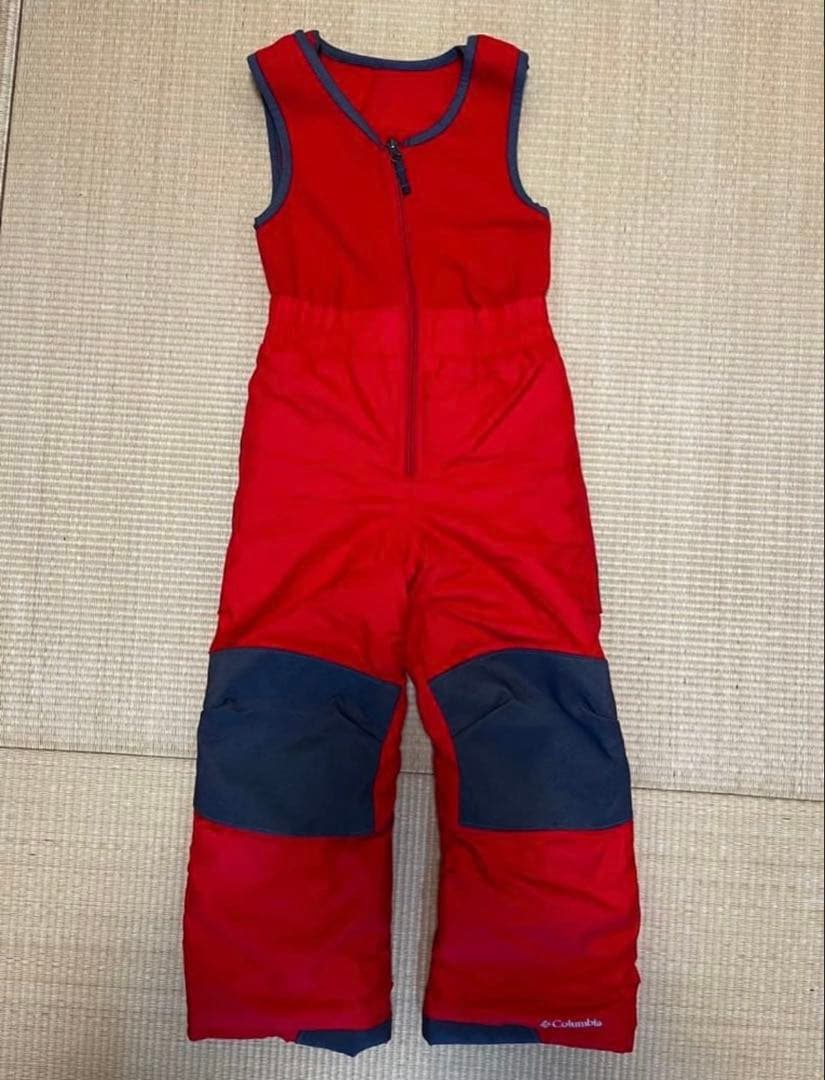 Columbia 子ども用スキーウェア レッド