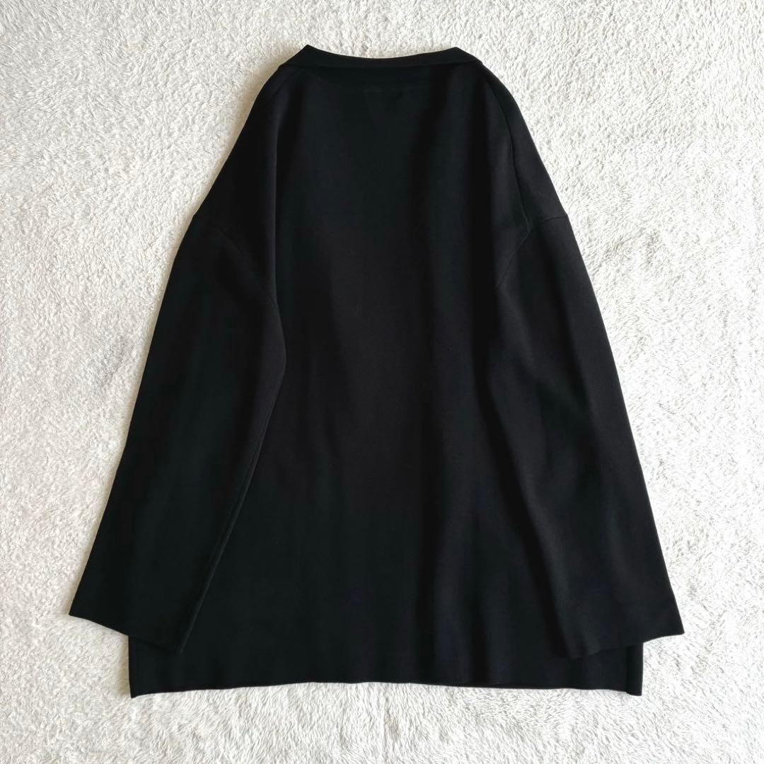 極美品 IENA ミラノリブジャケット 黒 ニットジャケット カーディガン