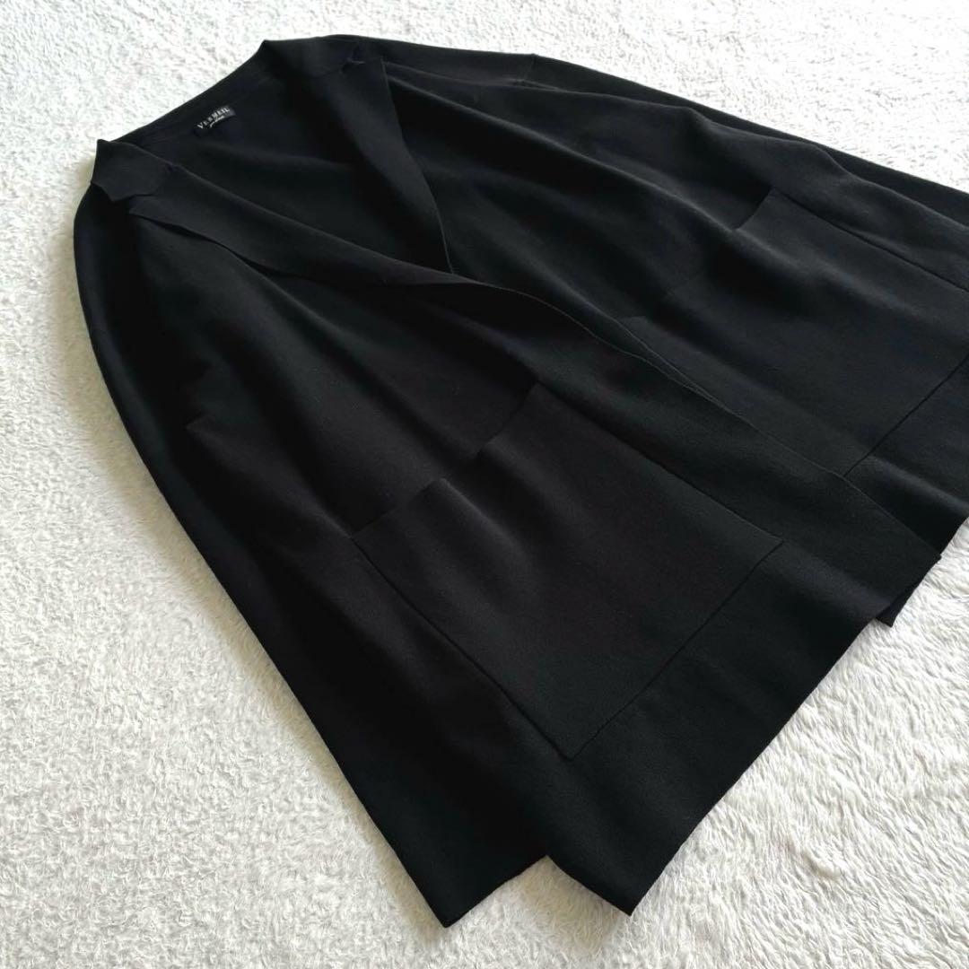 極美品 IENA ミラノリブジャケット 黒 ニットジャケット カーディガン