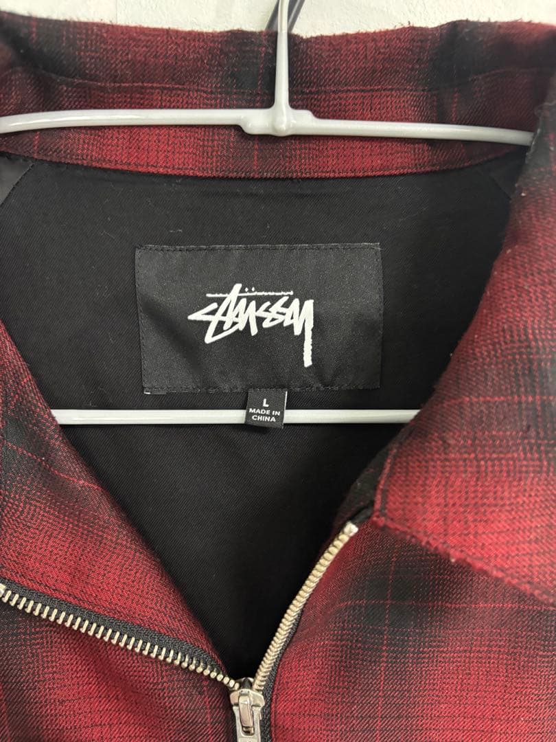 Stussy レッド・ブラックチェック ジャケット