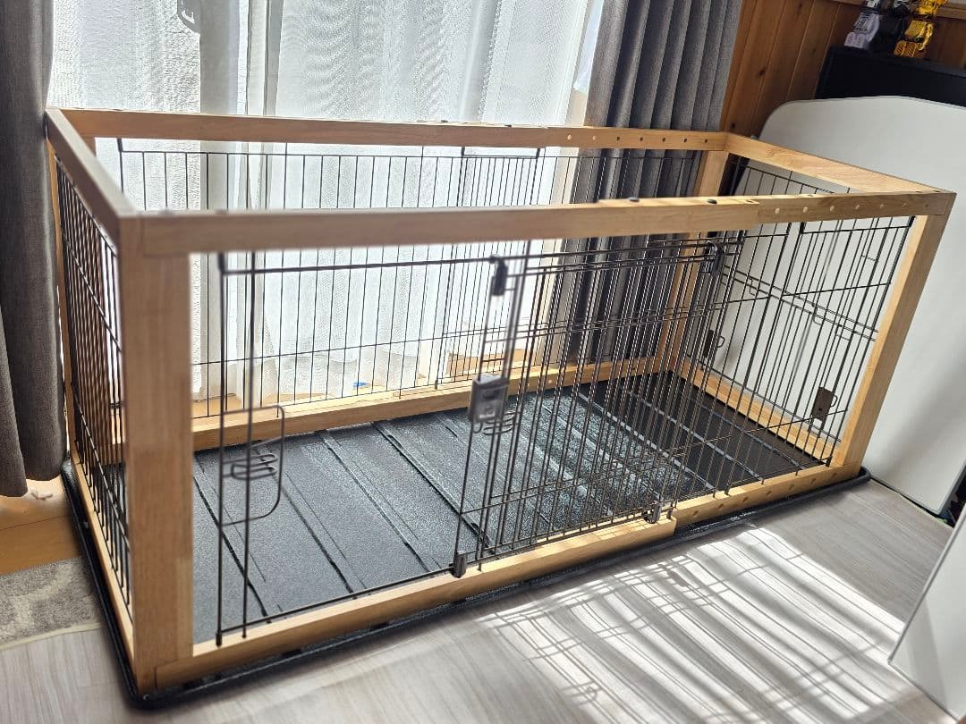 リッチェル　木製スライドペットサークルレギュラー　ナチュラル