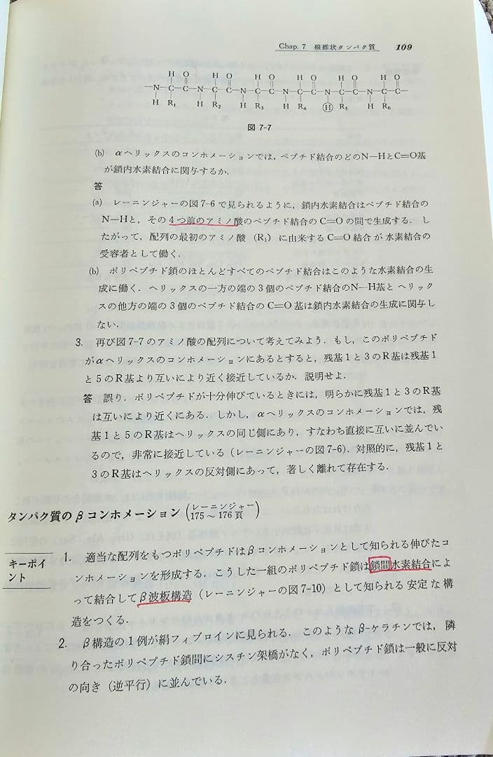 レーニンジャーの新生化学―自習の手引と問題の解き方 　絶版　貴重