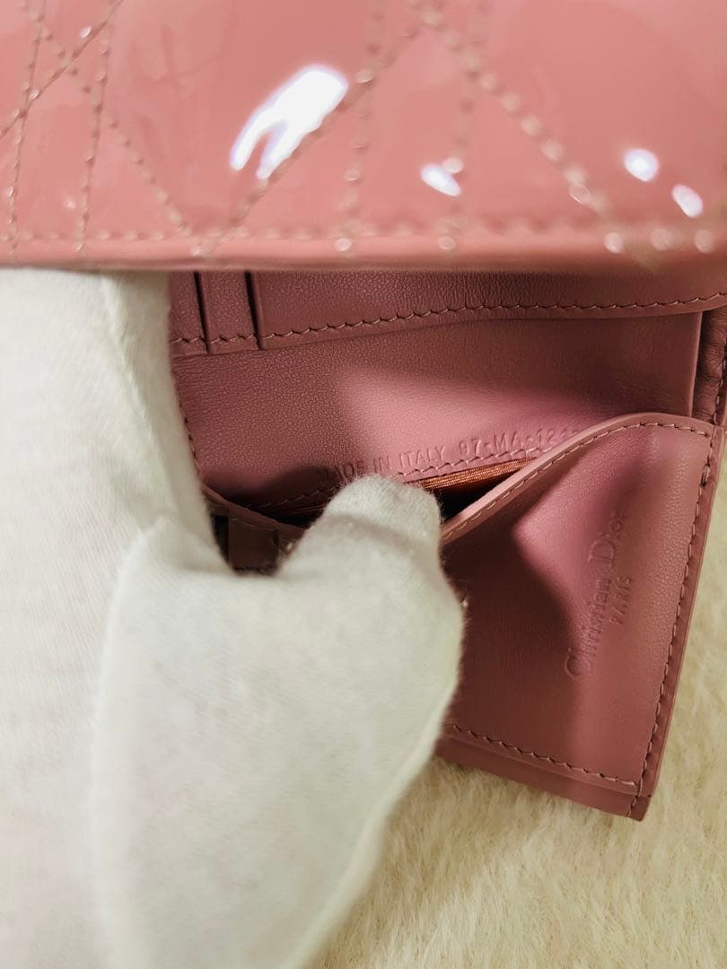 LadyDiorLotus ロータスウォレットレディディオール 三つ折り財布