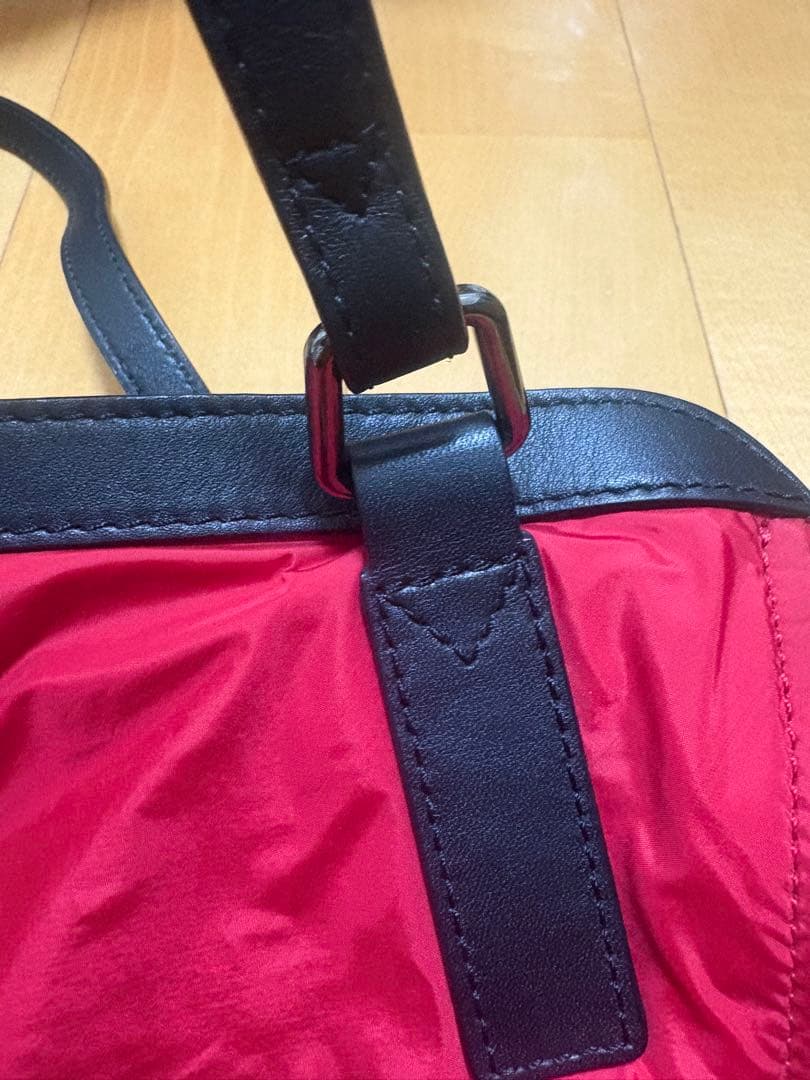 BURBERRY バーバリー ボストンバッグ バッグ レディース カード付き 赤