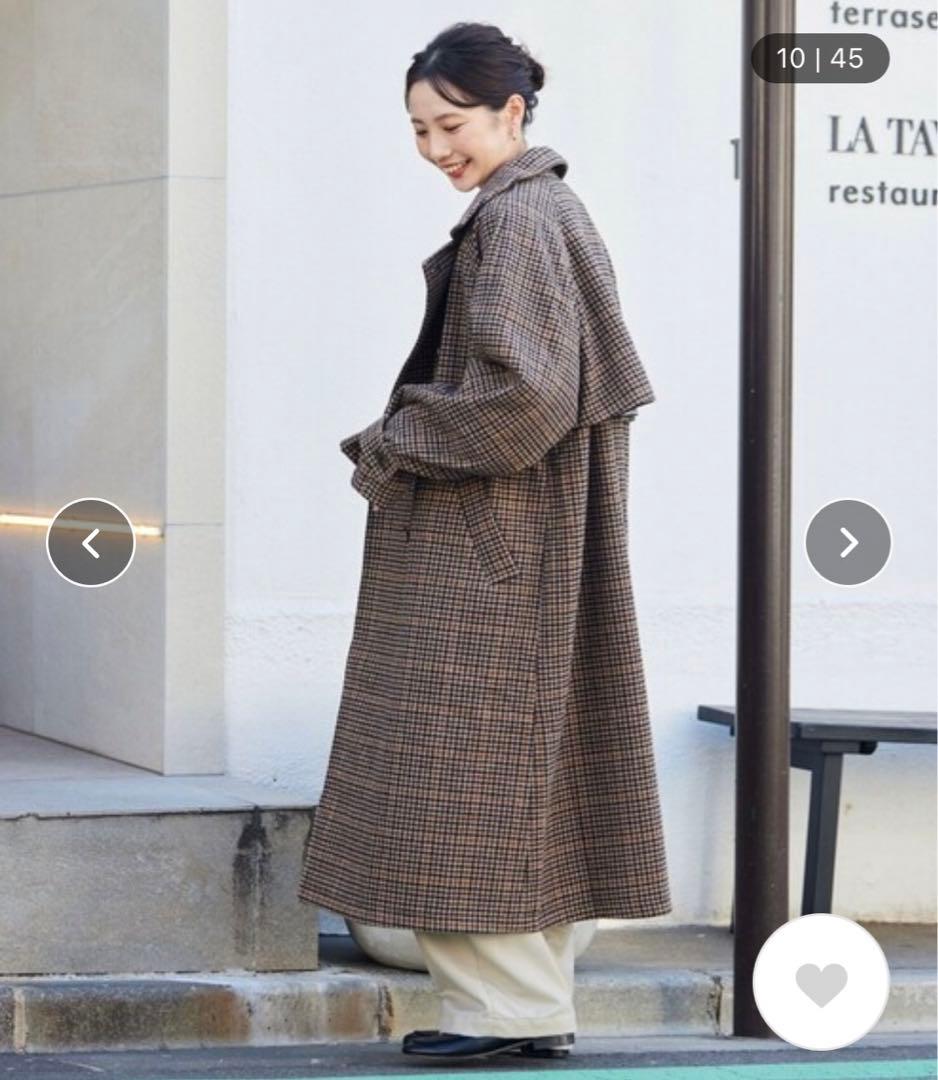 こ*ね様 フリークス　美品　ガンクラブチェック　スタンドカラートレンチコート