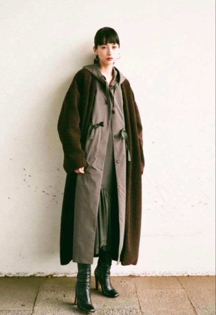 ち*認様 極美品CLANEクラネMILITARY LAYER BOA COATボ