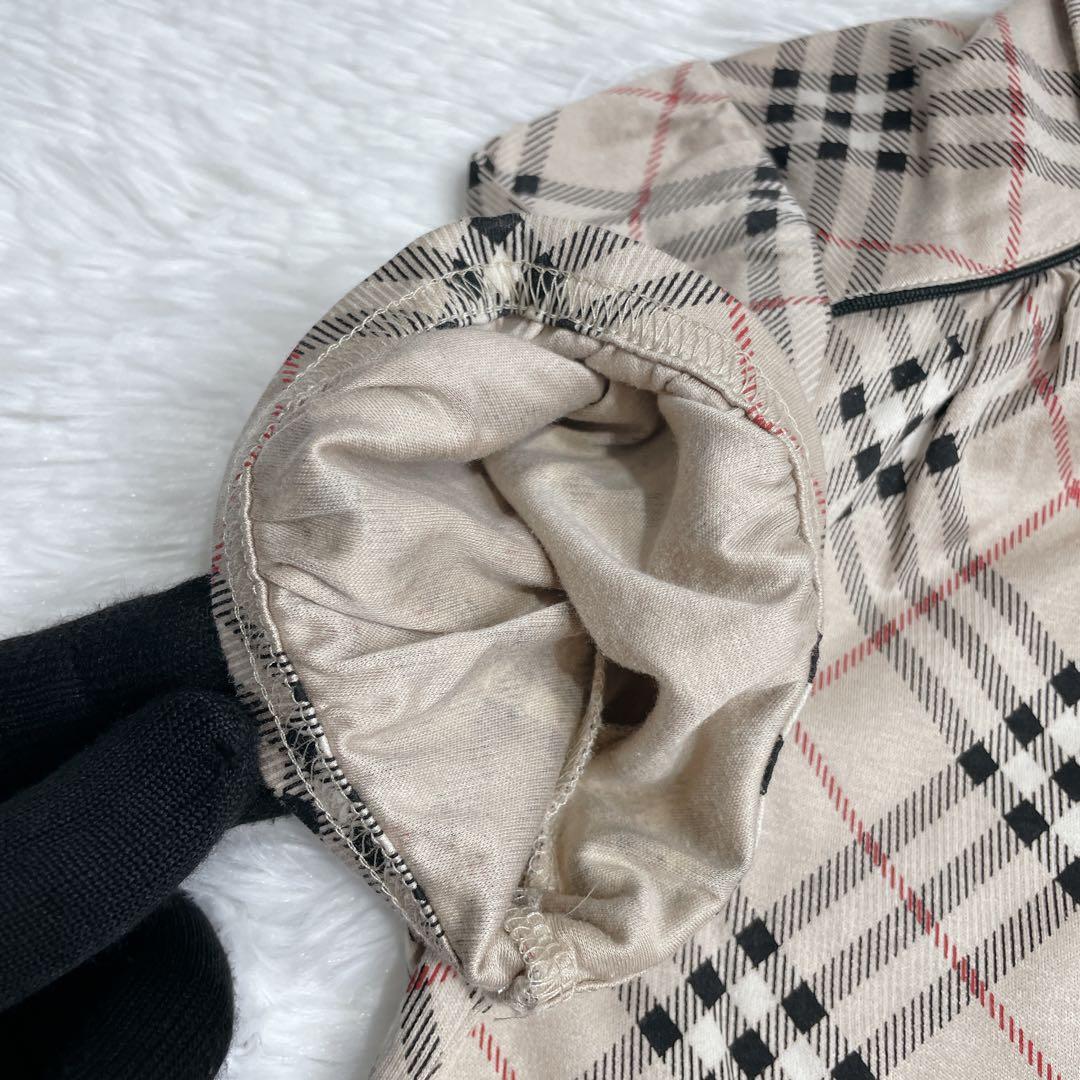 美品✨バーバリーブルーレーベル ポロシャツ ノバチェック ホースロゴ ベージュ