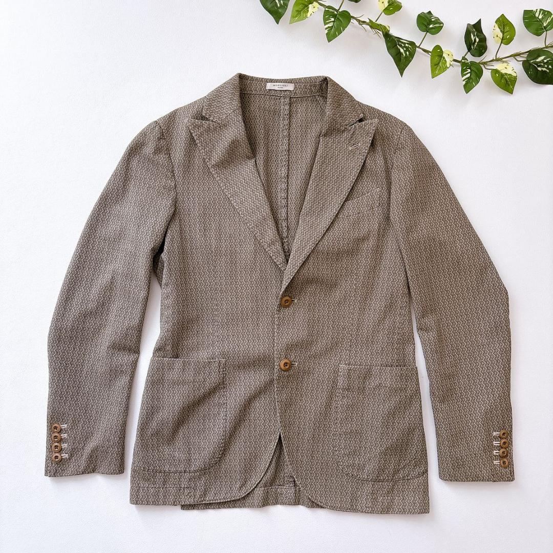 BOGLIOLI COAT 最新ロゴ 総柄 コットン ジャケット 44　S〜M