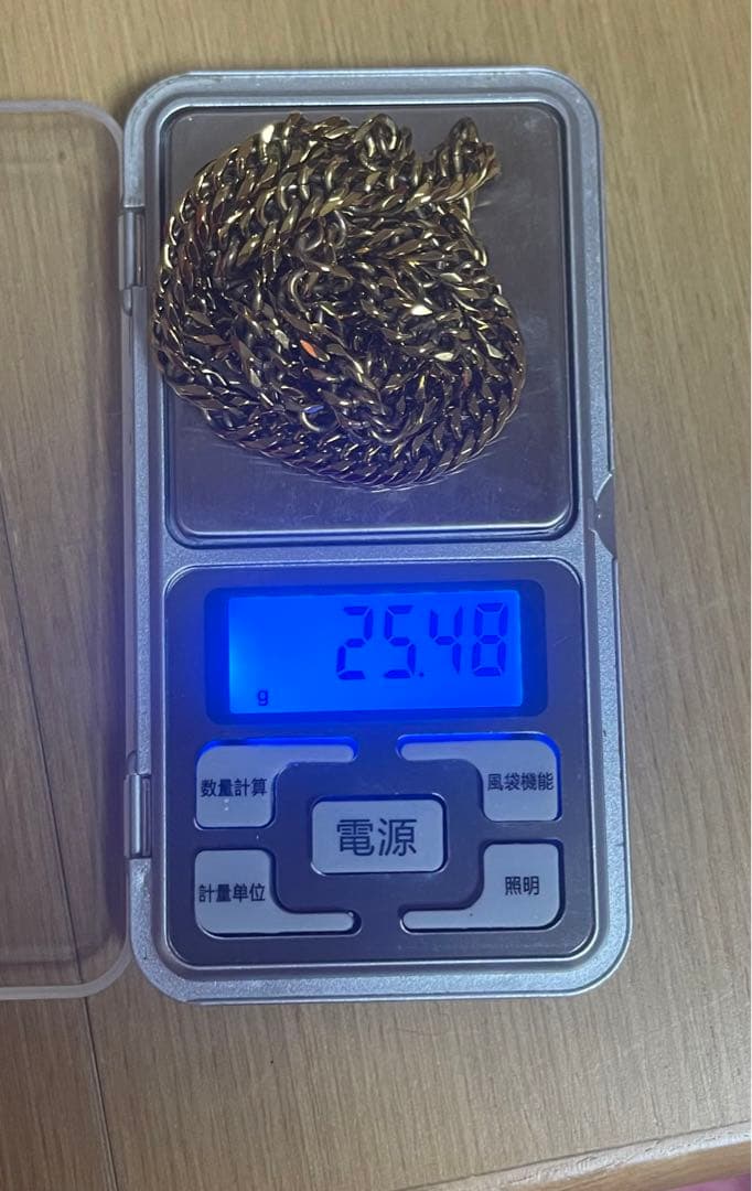 チタン製ゴールドチェーンネックレス