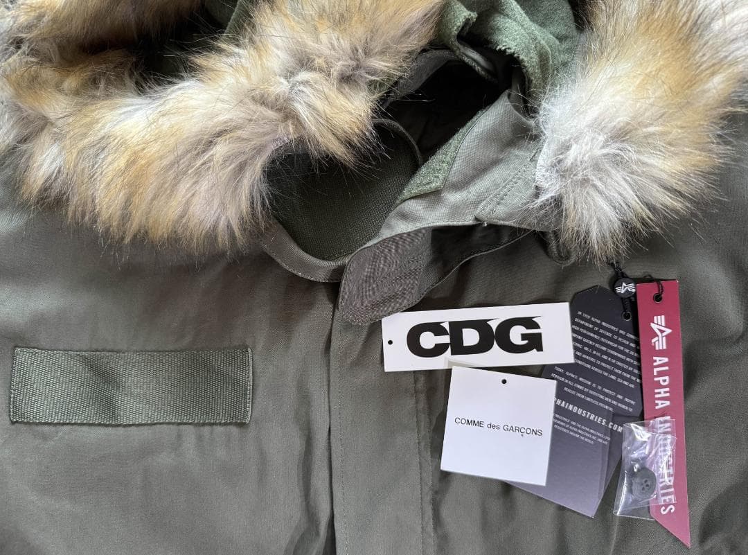 L / 試着のみ CDG x ALPHA FISHTAIL COAT モッズ