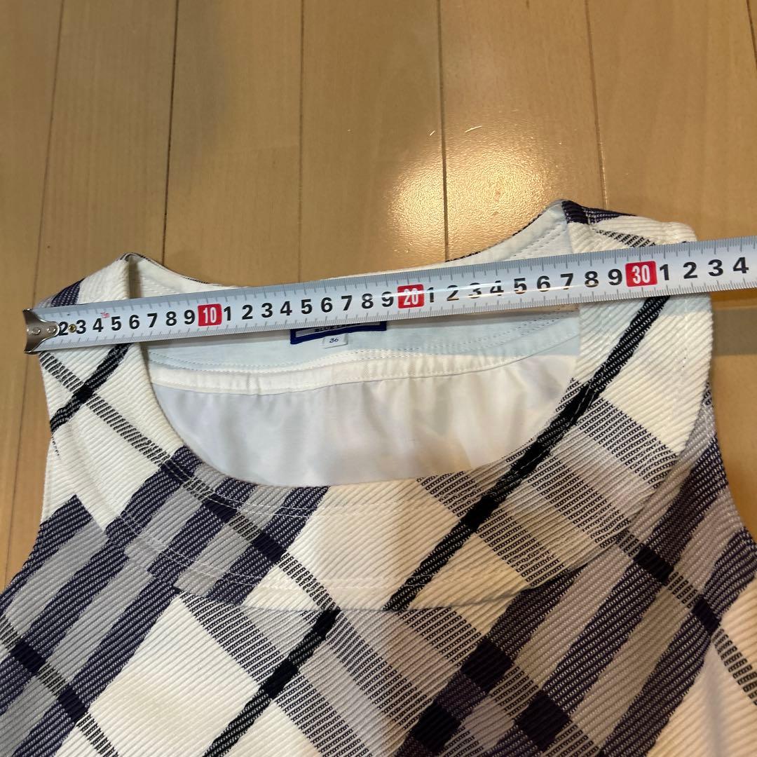Burberry Londonノースリーブ チェック柄 ワンピース