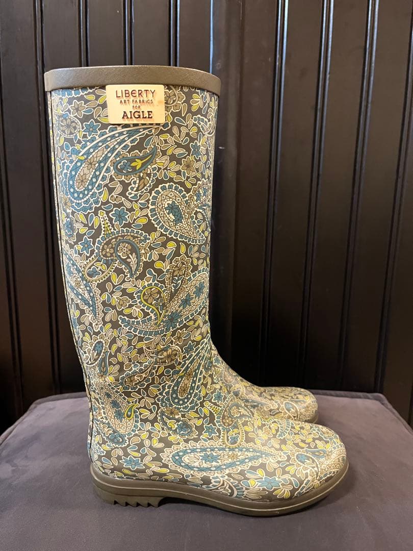 AIGLE ×リバティ　レインブーツ EU36 大きめ