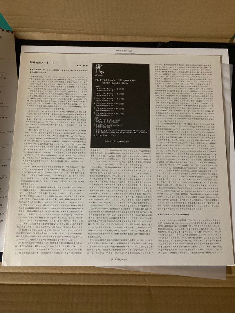 希少 Derek Bailey Solo デレク・ベイリー・ソロ LP