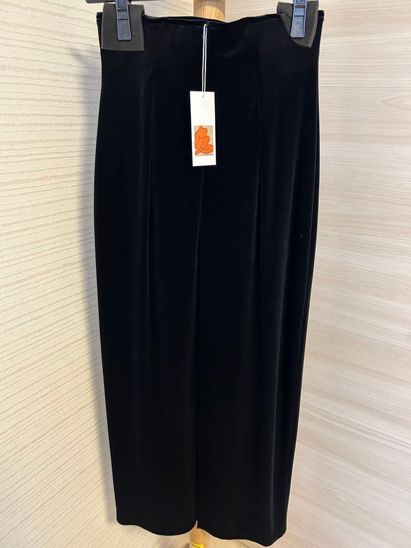 スカート aere high-waist velours skirt