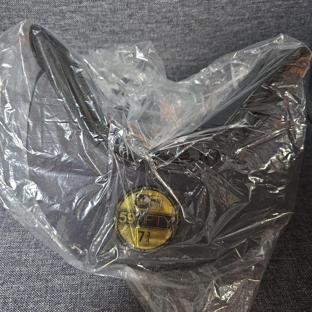 New Era 59FIFTY dollar ブラック ホワイト 7 3/4
