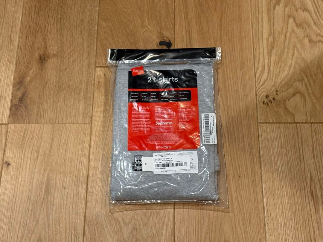 Supreme Hanes Tagless Tees (2 Pack)グレー