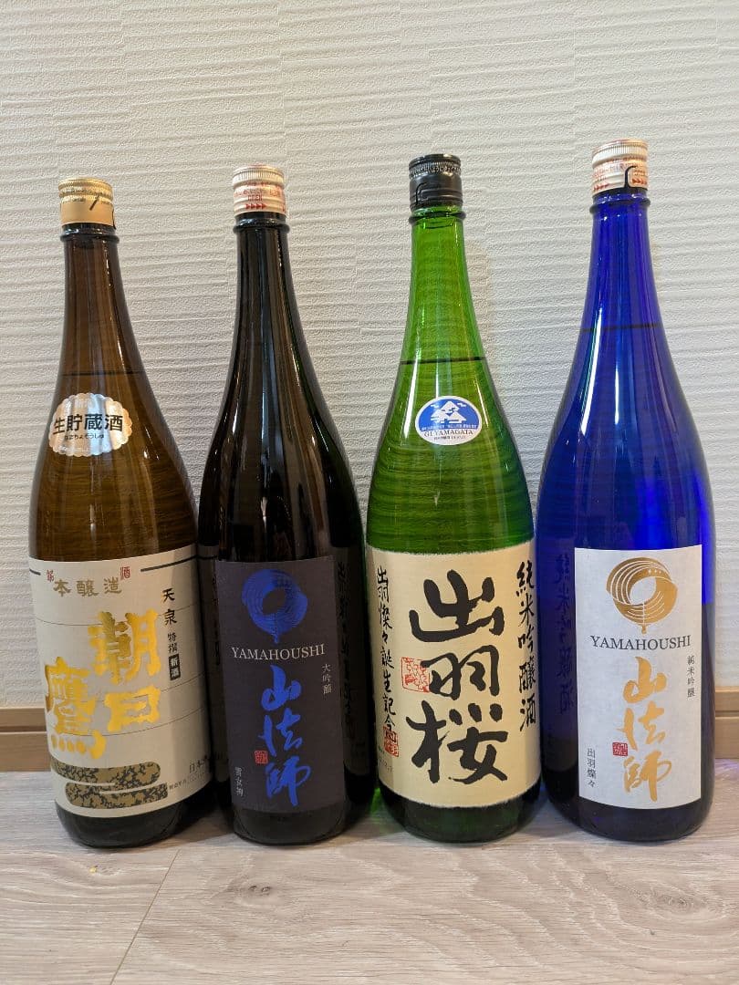 朝日鷹、他山形地酒一升瓶4本セット
