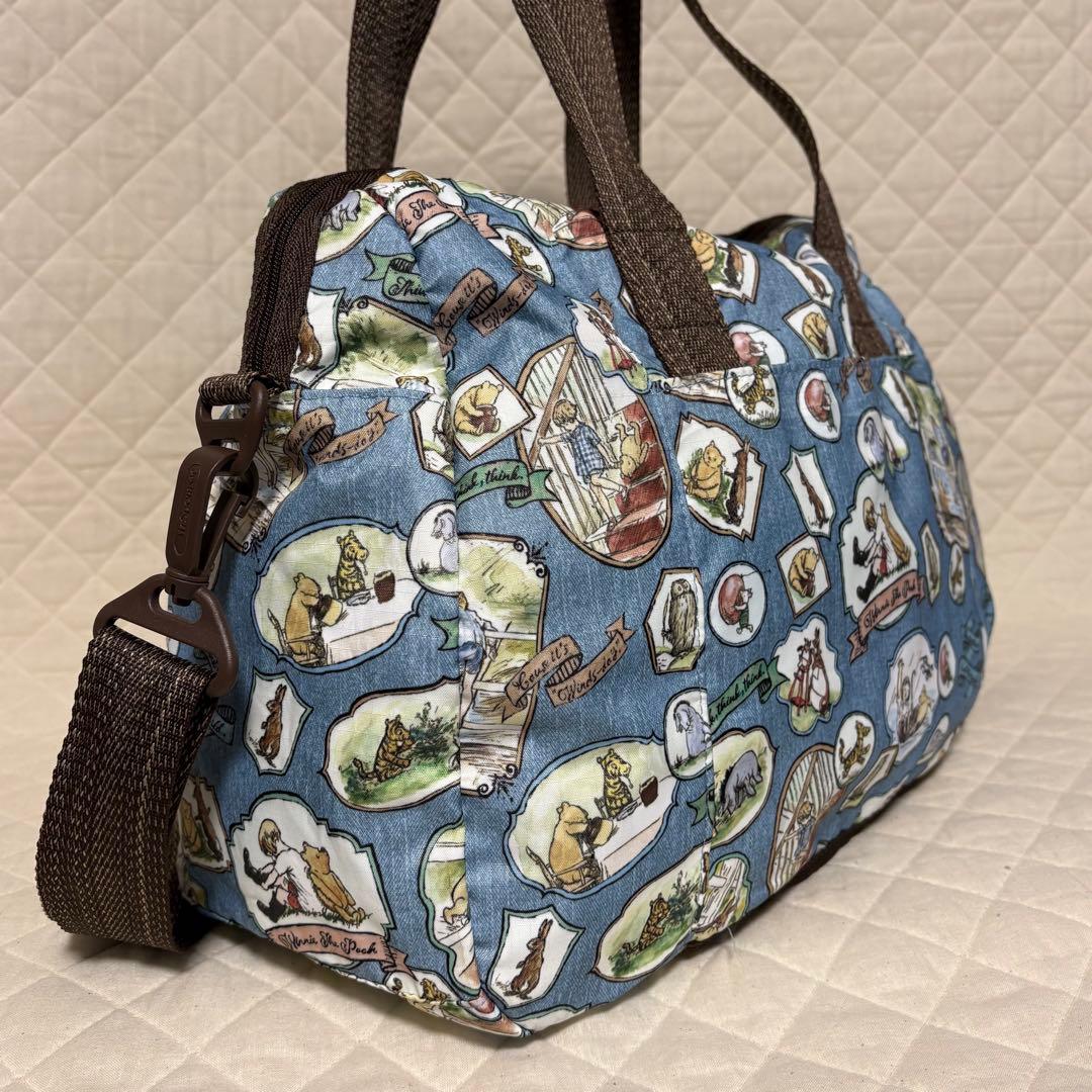 【美品】レスポートサック　クラシックプーデニム　ボストンバッグ　キャリーオン仕様