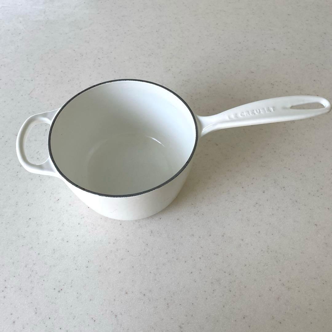 Le Creuset 片手鍋 アイアンハンドル・ソースパン 16cm ホワイト