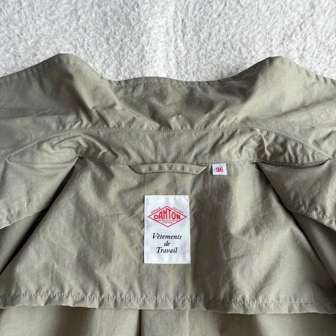ダントン Bshop 撥水 ナイロンタフタコート 36 ステンカラーコート 春服