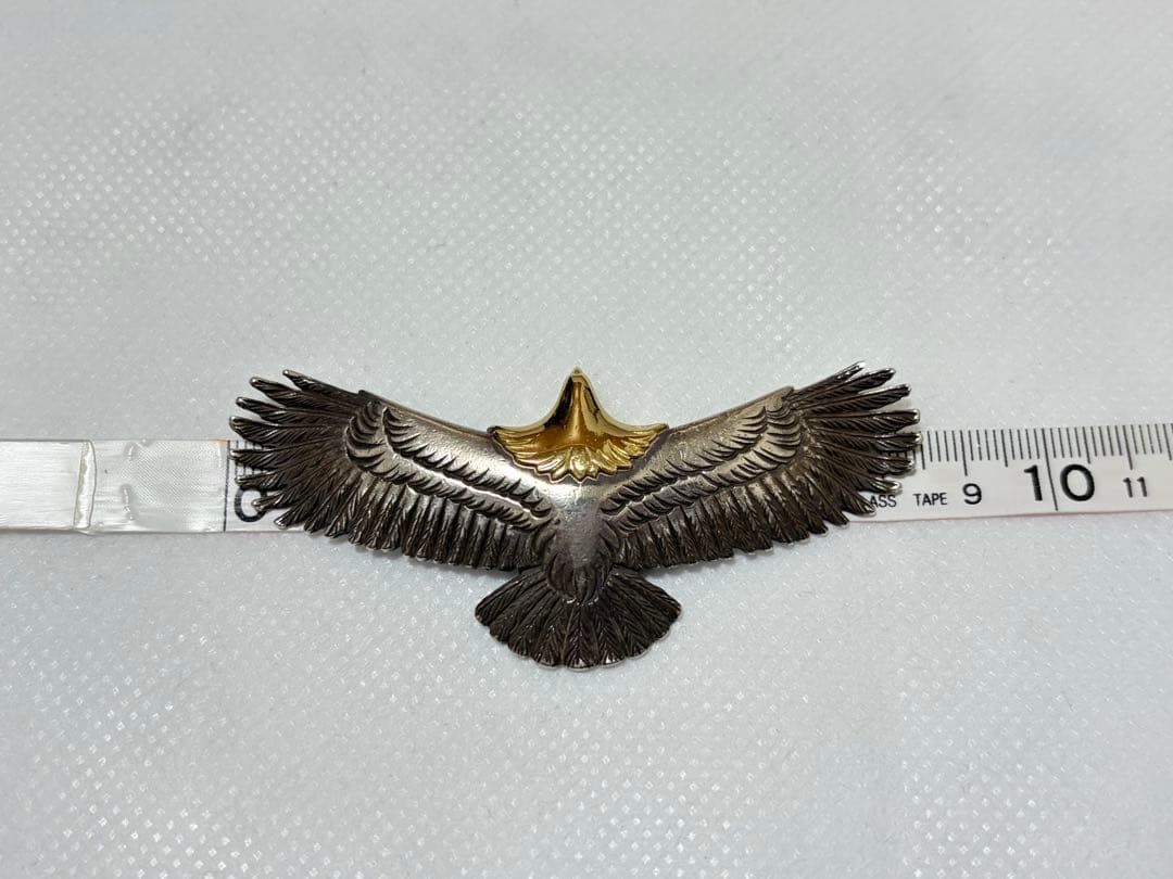 WING ROCK 頭金イーグル 両目ダイヤ サイズL K18 約40g