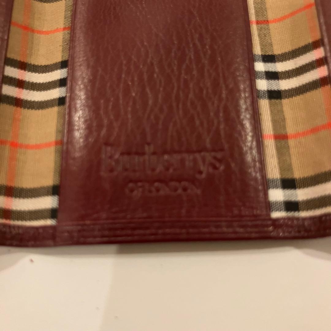 【未使用】Burberry バーバリー　バーガンディ　財布　キーケース　セット