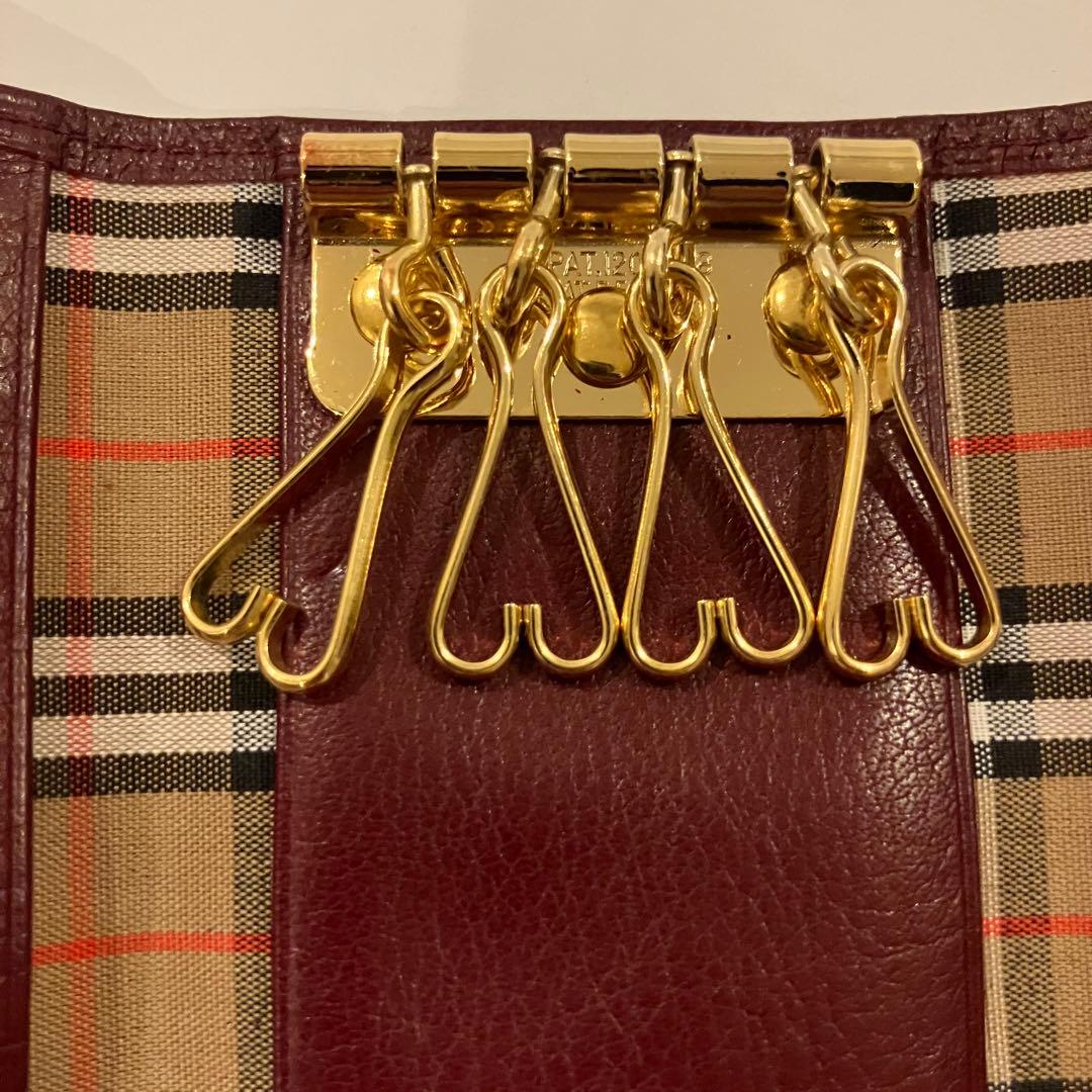 【未使用】Burberry バーバリー　バーガンディ　財布　キーケース　セット