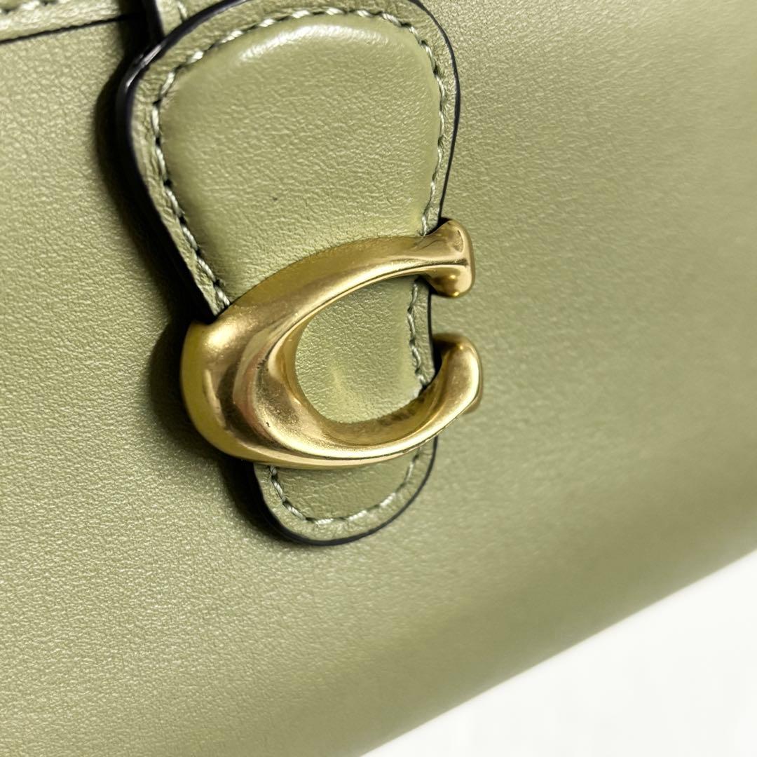 ル*ク様 COACH　タビー ミディアム ウォレット C金具　ピスタチオカラー