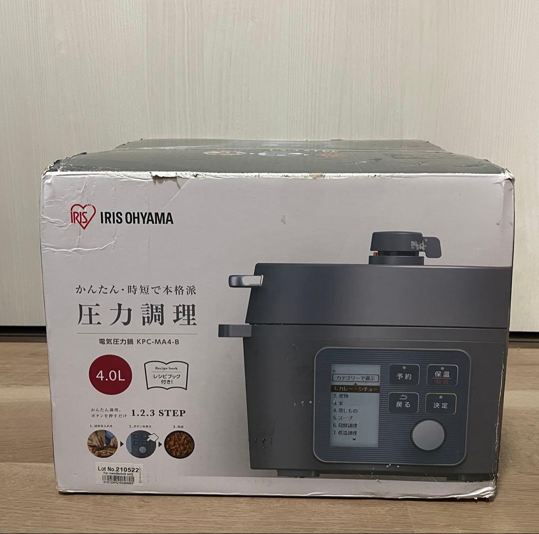 未使用品　電気圧力鍋 4.0L 自動メニュー80種類 KPC-MA4 ブラック