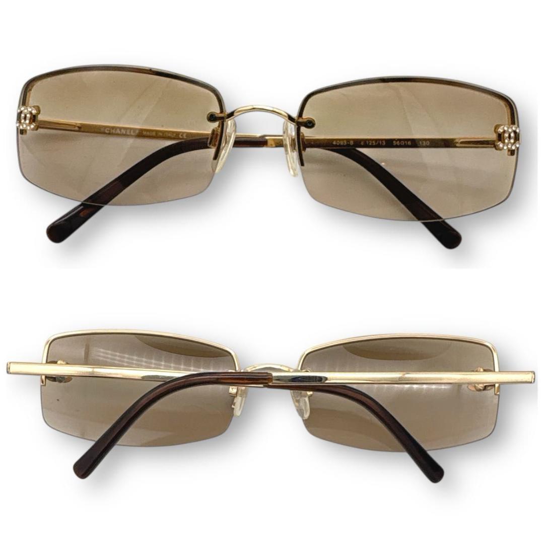 小物 CHANEL vintage sunglasses rim less