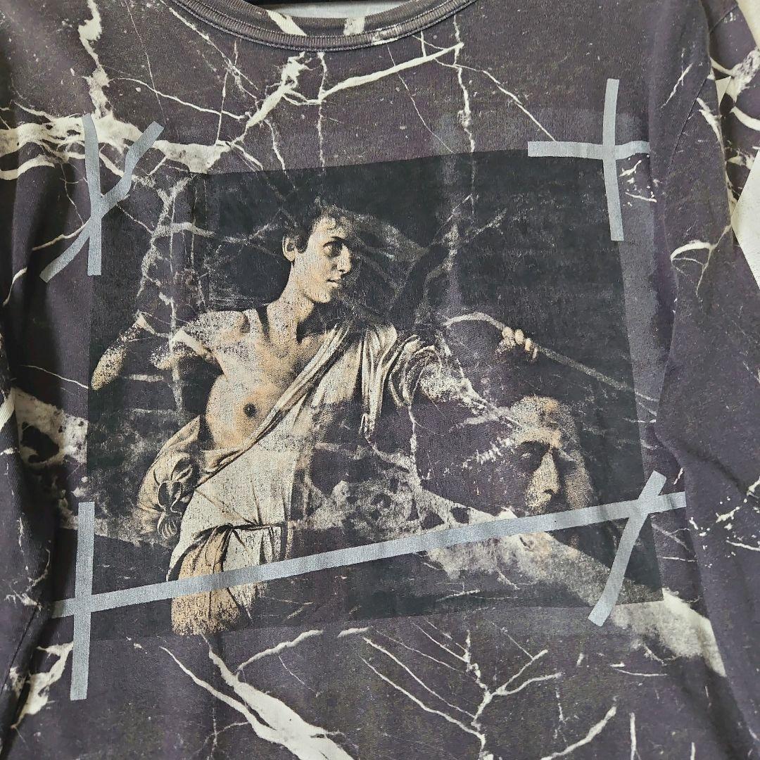 オフホワイト マーブルプリントグラフィックTシャツ 16ss M ヴィンテージ
