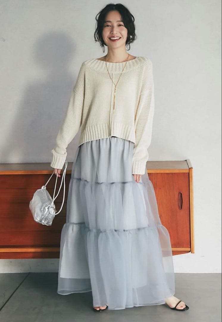 La Boutique BonBon シアーオーガンジーティアードスカート