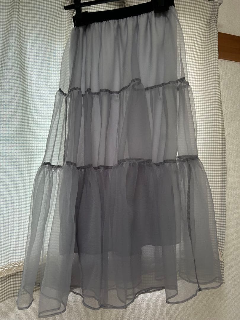 La Boutique BonBon シアーオーガンジーティアードスカート