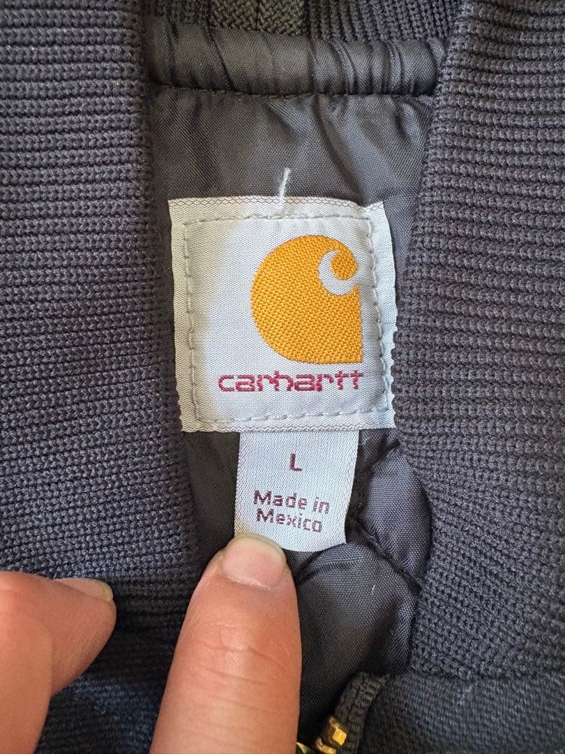 Carhartt ダッグベスト 裏地キルティング L ブラック Mexico製