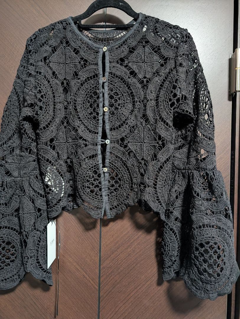 AMERI新品タグ付きMEDI 2WAY BIG LACE カーデ