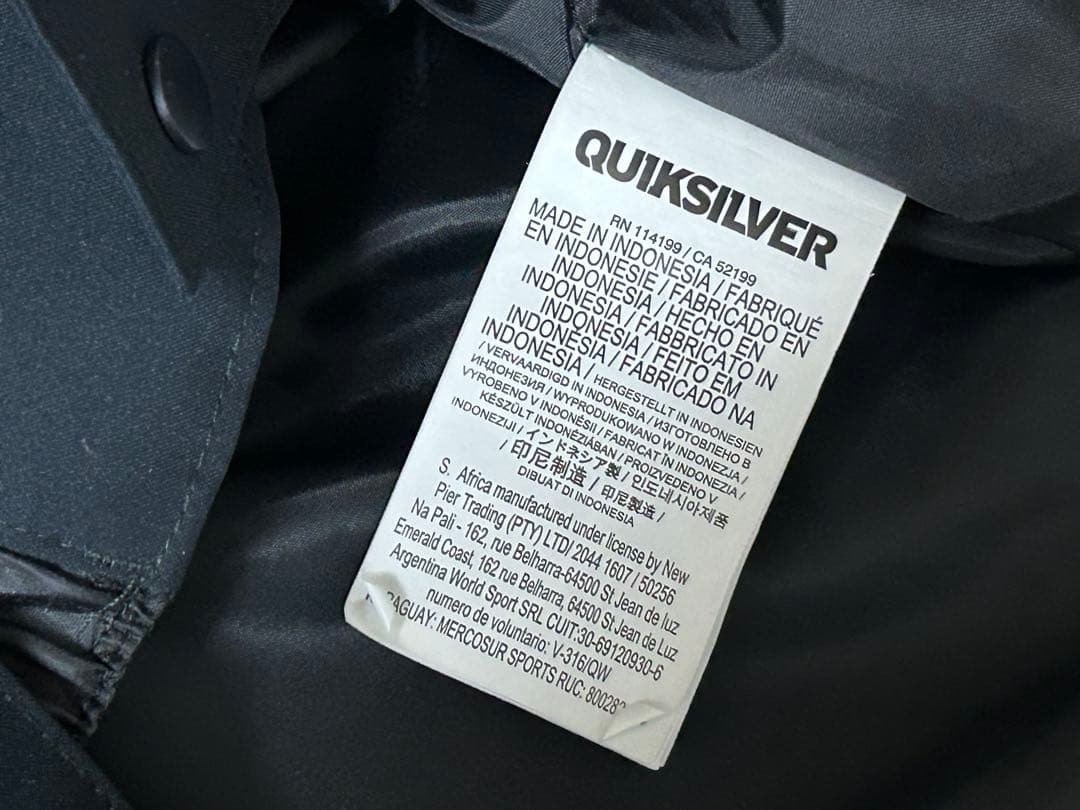 8f127 クイックシルバー スノーボードウェア Quiksilver