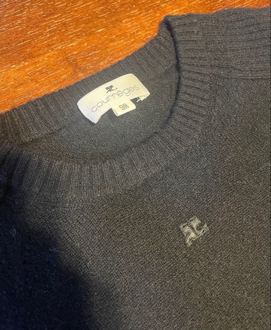 クレージュ　アンサンブル 9号 カシミヤ100% 【クリーニング済美品】