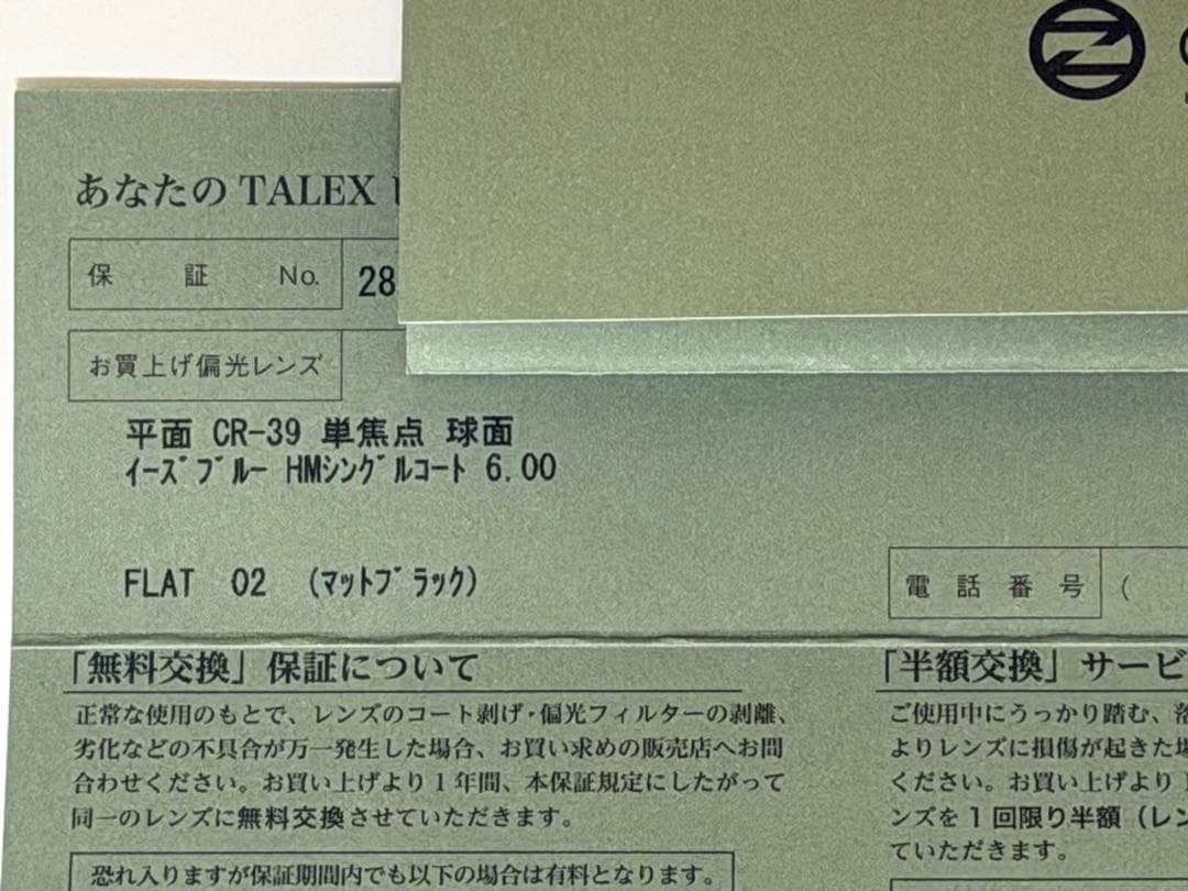 タレックス　TALEX　偏光サングラス OZNIS FLAT02 イーズブルー