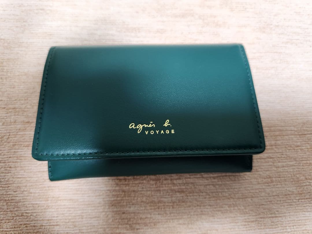 agnès b. VOYAGE ダークグリーン 名刺入れ