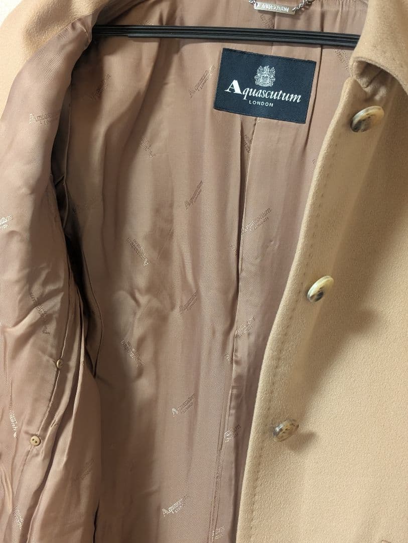 Aquascutum ベージュ カシミアコート