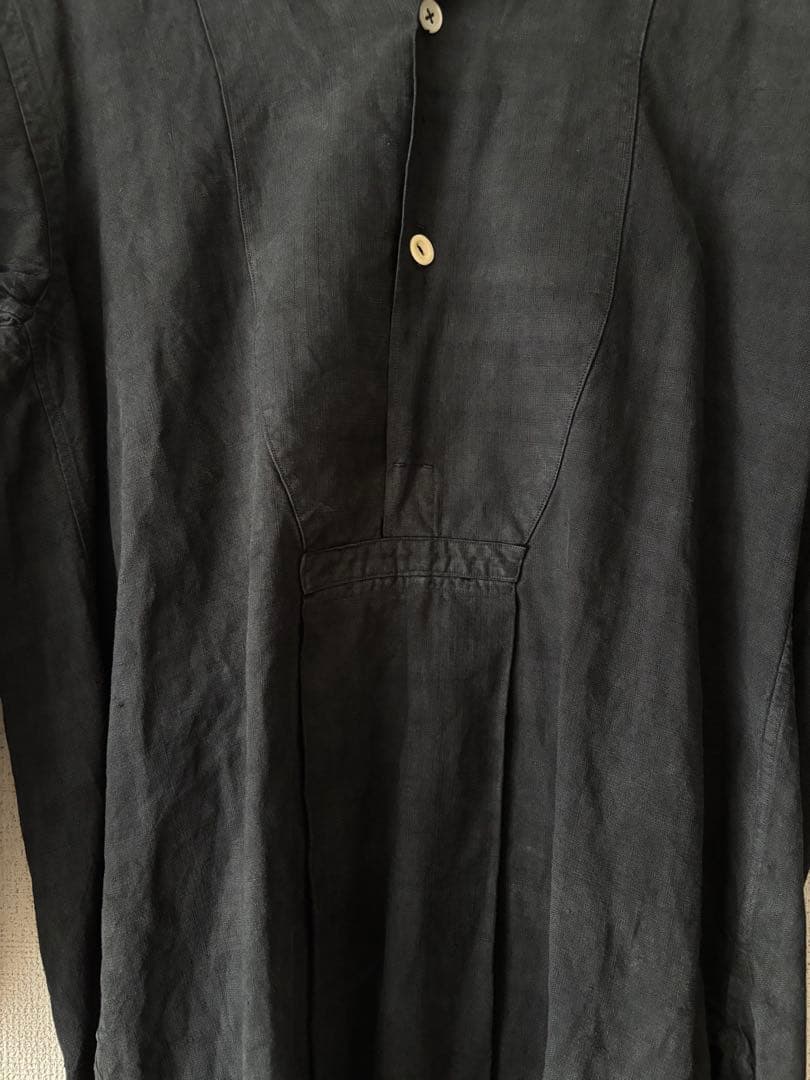 フランスアンティークリネンシャツ ワンピ