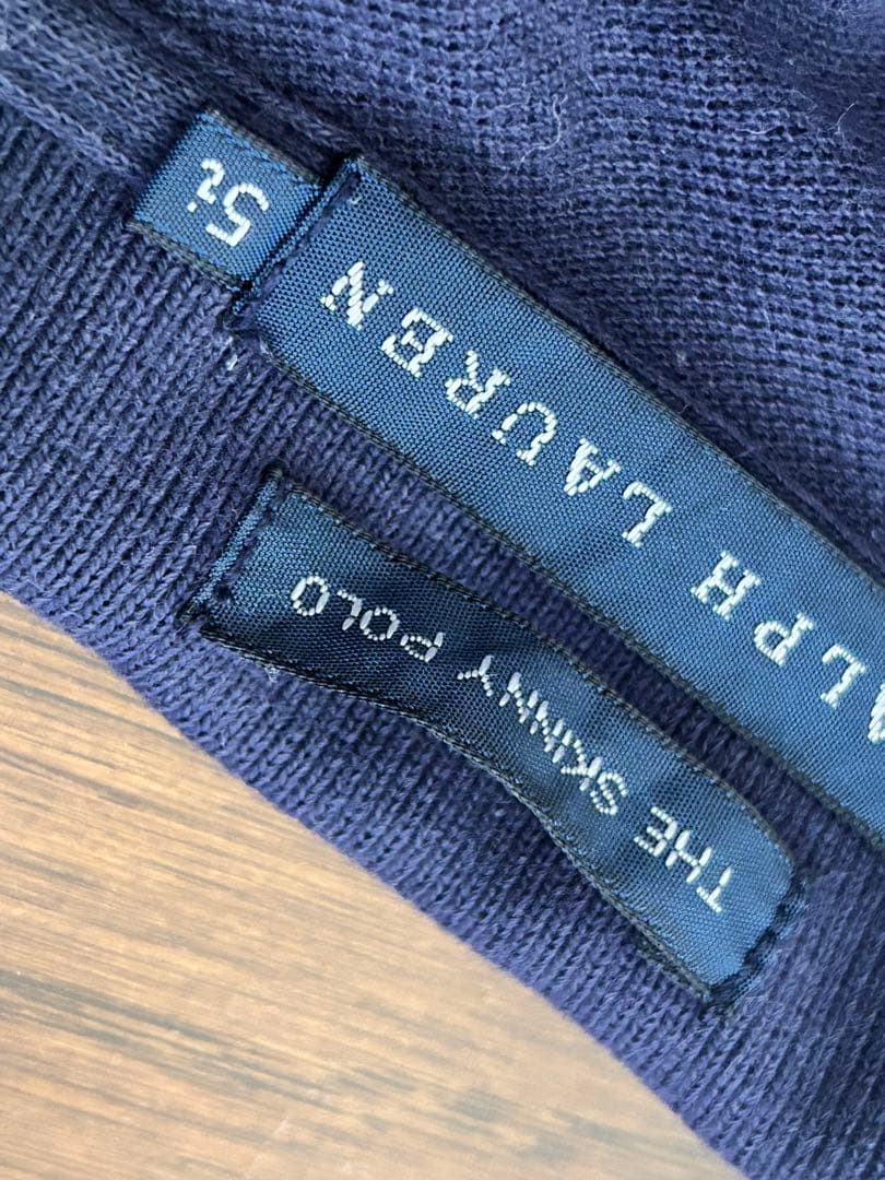 Ralph Lauren ビックポニー ポロシャツ S ネイビー 5つボタン