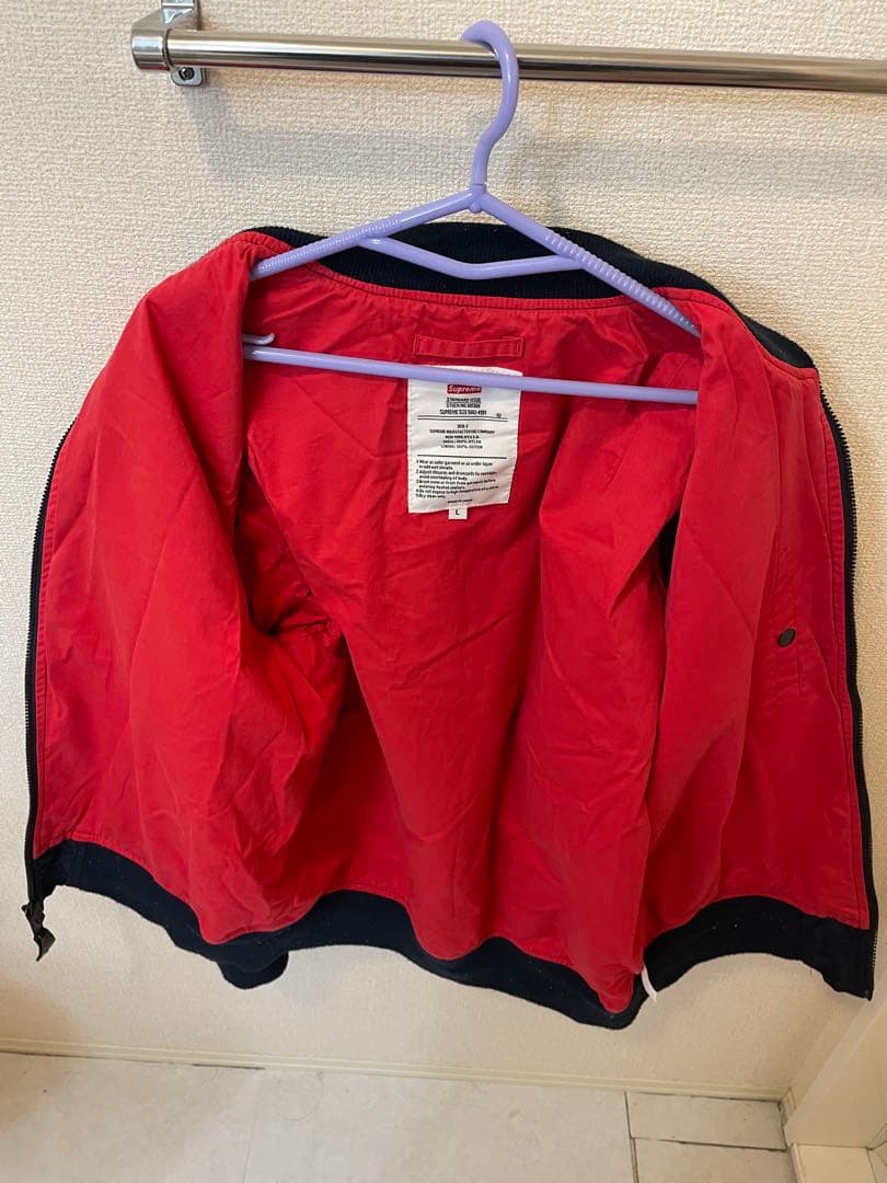 MA-1スタイル ネイビー ジャケット　supreme