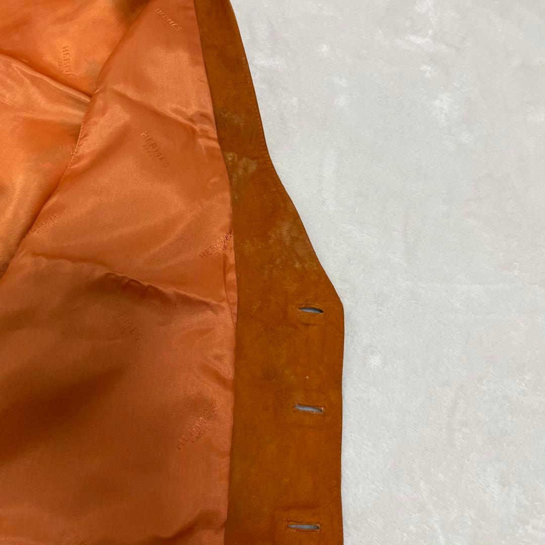 h*i様 希少 HERMES SICHUAN 四川省 ベスト ジレ 羊革 シルク